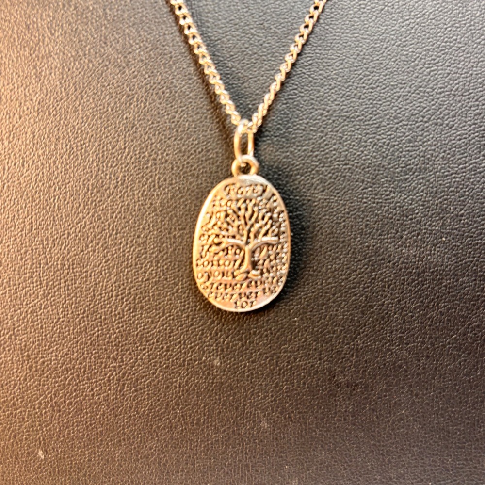 Y2K‎ Vintage Tree of Life Pendant Necklace Silver Boho Whimsygoth Goth Statement - Picture 7 of 7